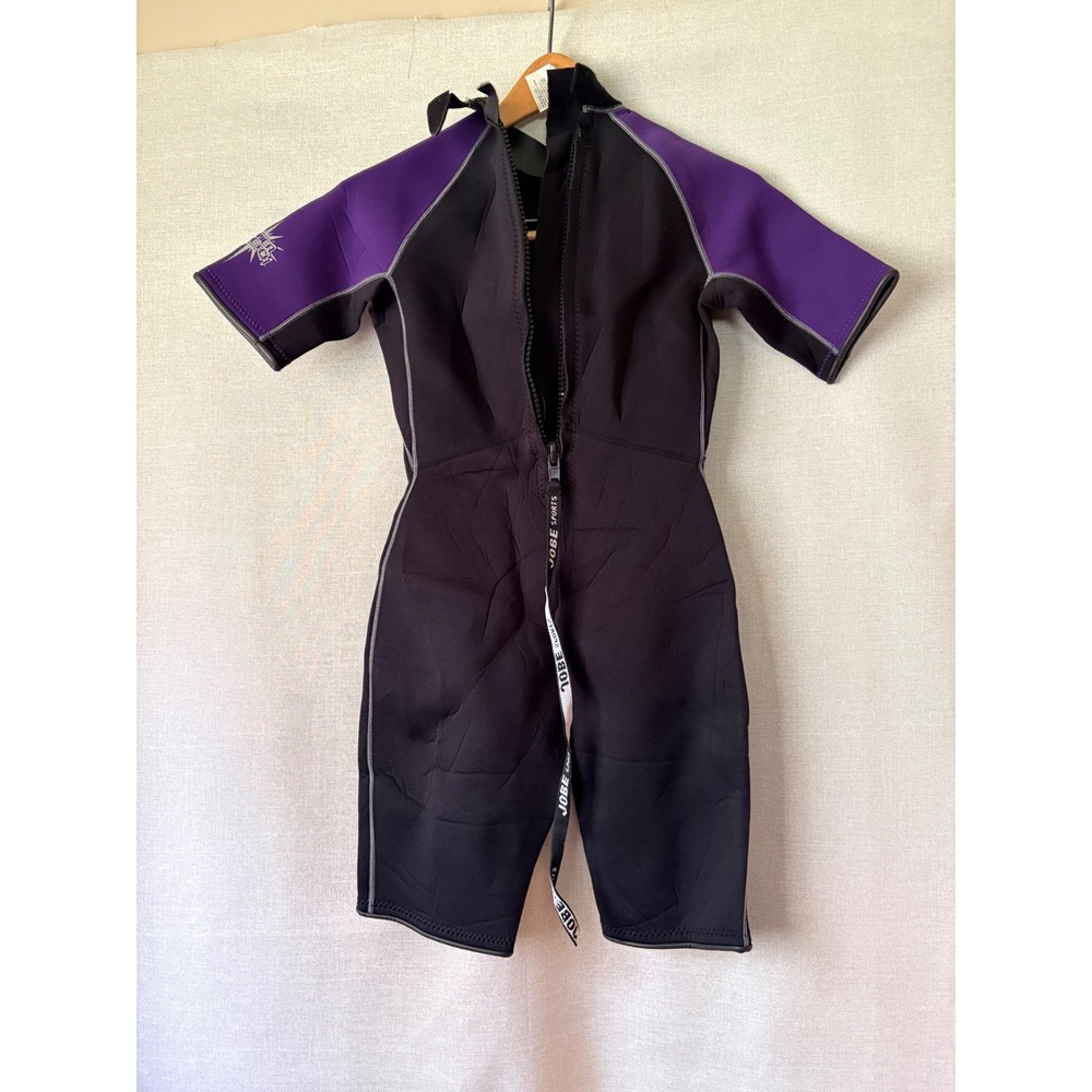 Jobe Power Stretch Shorty Wetsuit Purple Black Neoprene Size 7-8 Vintage Womens